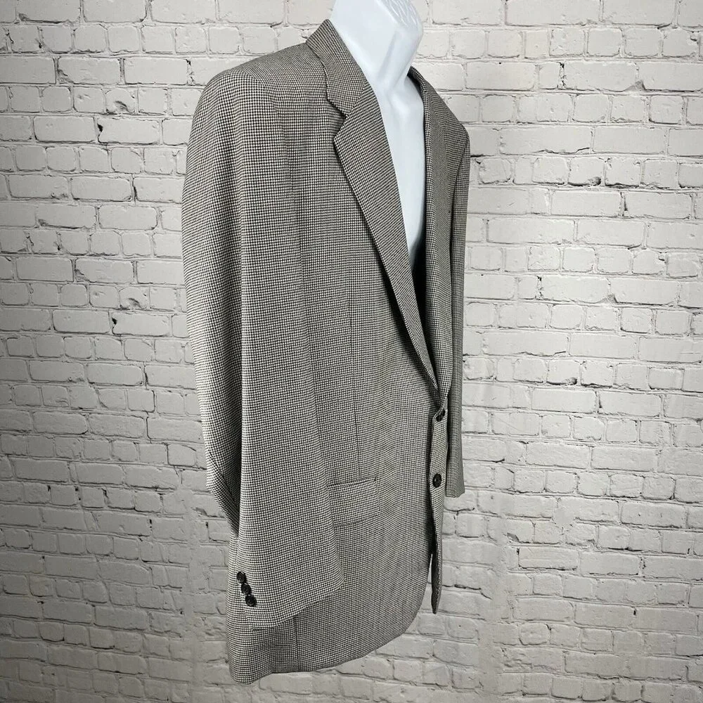 Sam’s Tailor Her Majesty’s Forces Service Houndstooth Sports Coat Blazer Size 45